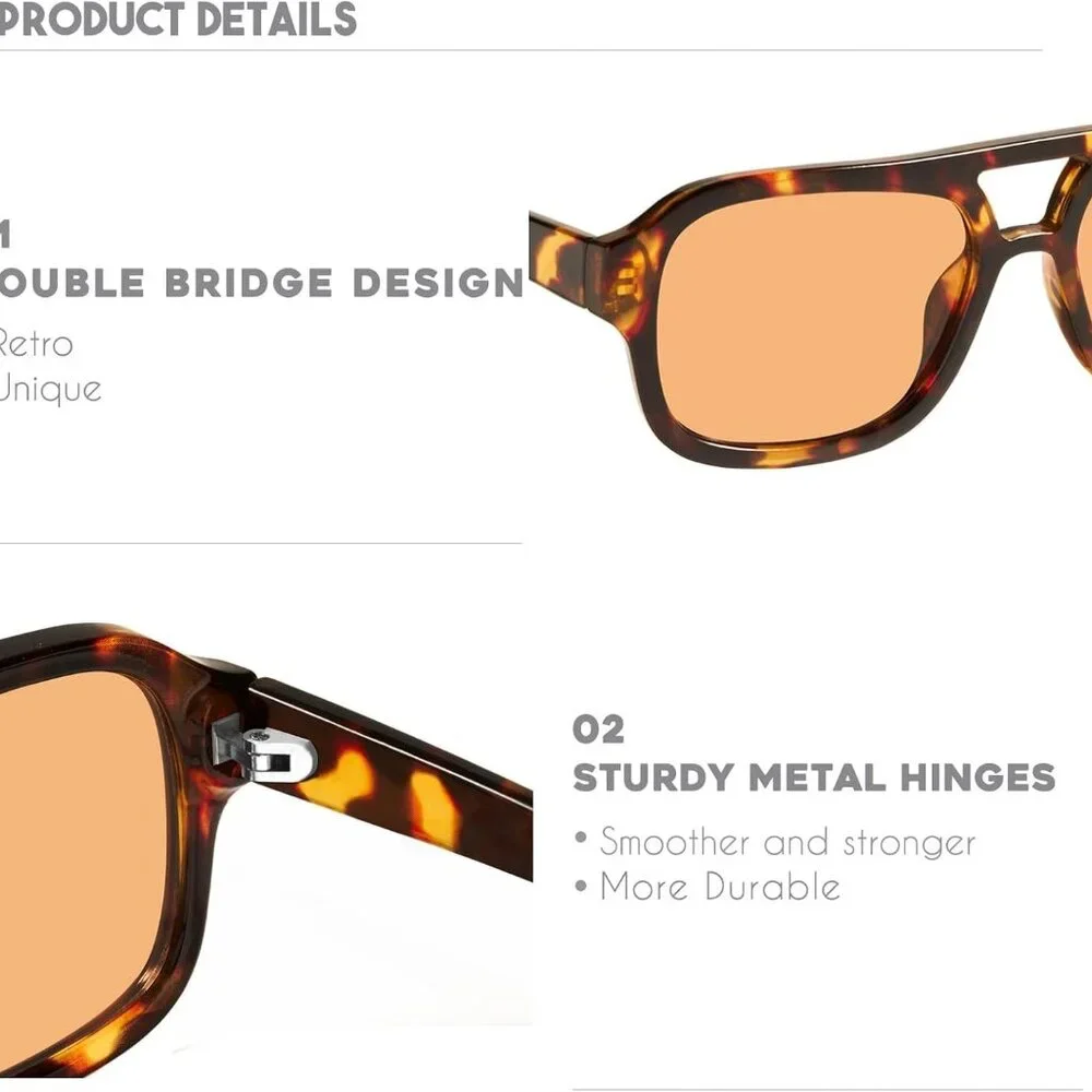 Tortoiseshell Womens Sunglasses with Amber Lenses
